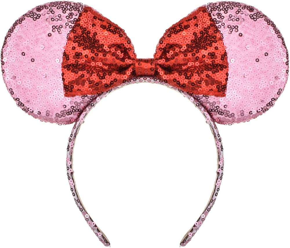 A Miaow Sequin Black Mouse Ears Headband MM Glitter Hair Clasp Adults Women Butterfly Hair Hoop B... | Amazon (US)