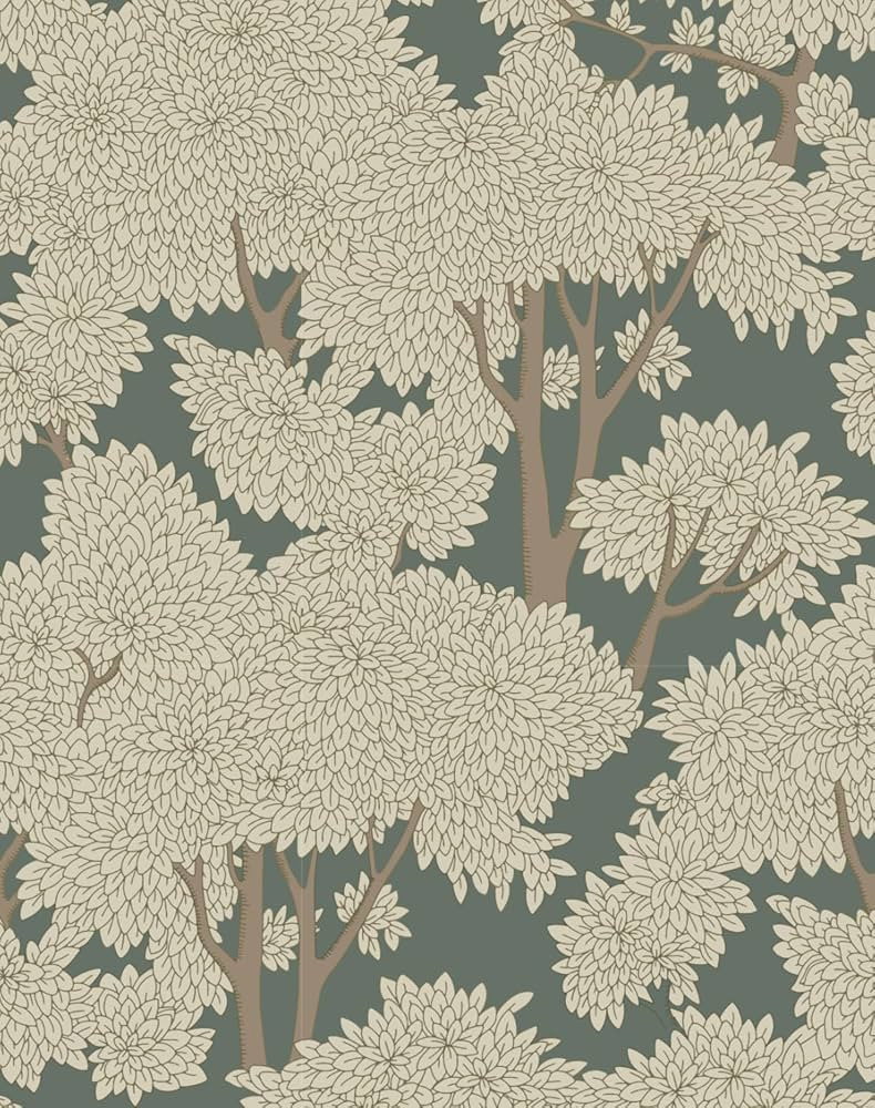 Tree Peel and Stick Forest Jungle Waterproof Bathroom Mural Stick on Wallpaper (Sage, 17.7in x6.6... | Amazon (US)