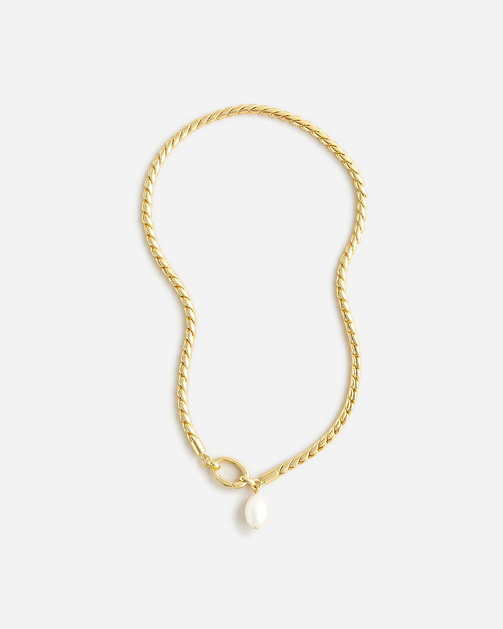 Rope chain freshwater pearl necklace | J. Crew US