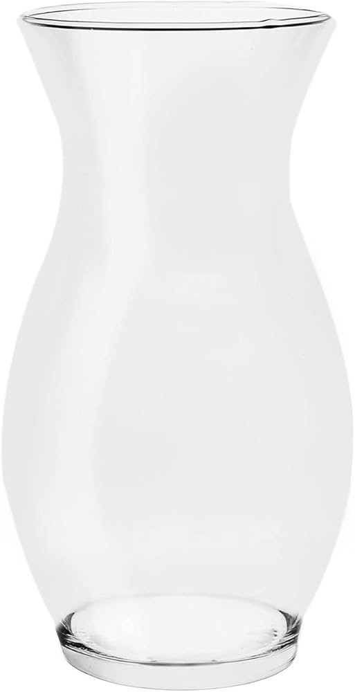 DARENYI Clear Flower Vase, 4.5" Dia 9" H Crystal Transparent Glass Vase Modern Decorative Vase fo... | Amazon (US)
