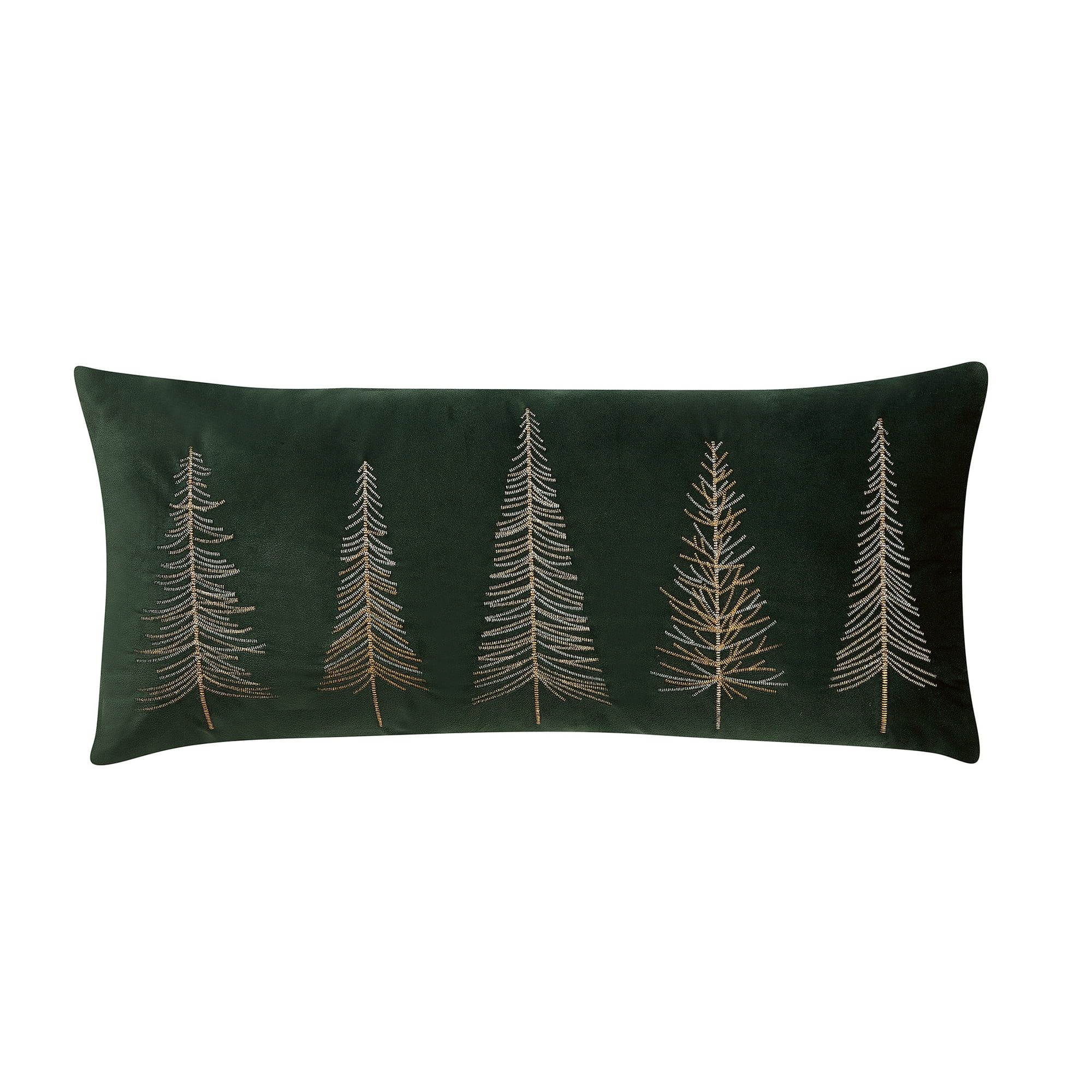 My Texas House Holiday Tree 12" x 28" Green Velvet Decorative Pillow Cover | Walmart (US)