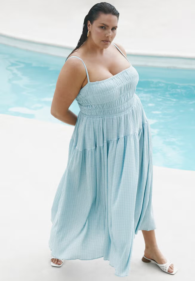 Smocked Tiered Maxi Dress | Eloquii