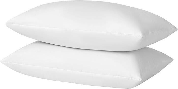 16X26 Oblong Feather & Down Pillow Insert, 100% Cotton Fabric, Set of 2, White | Amazon (US)