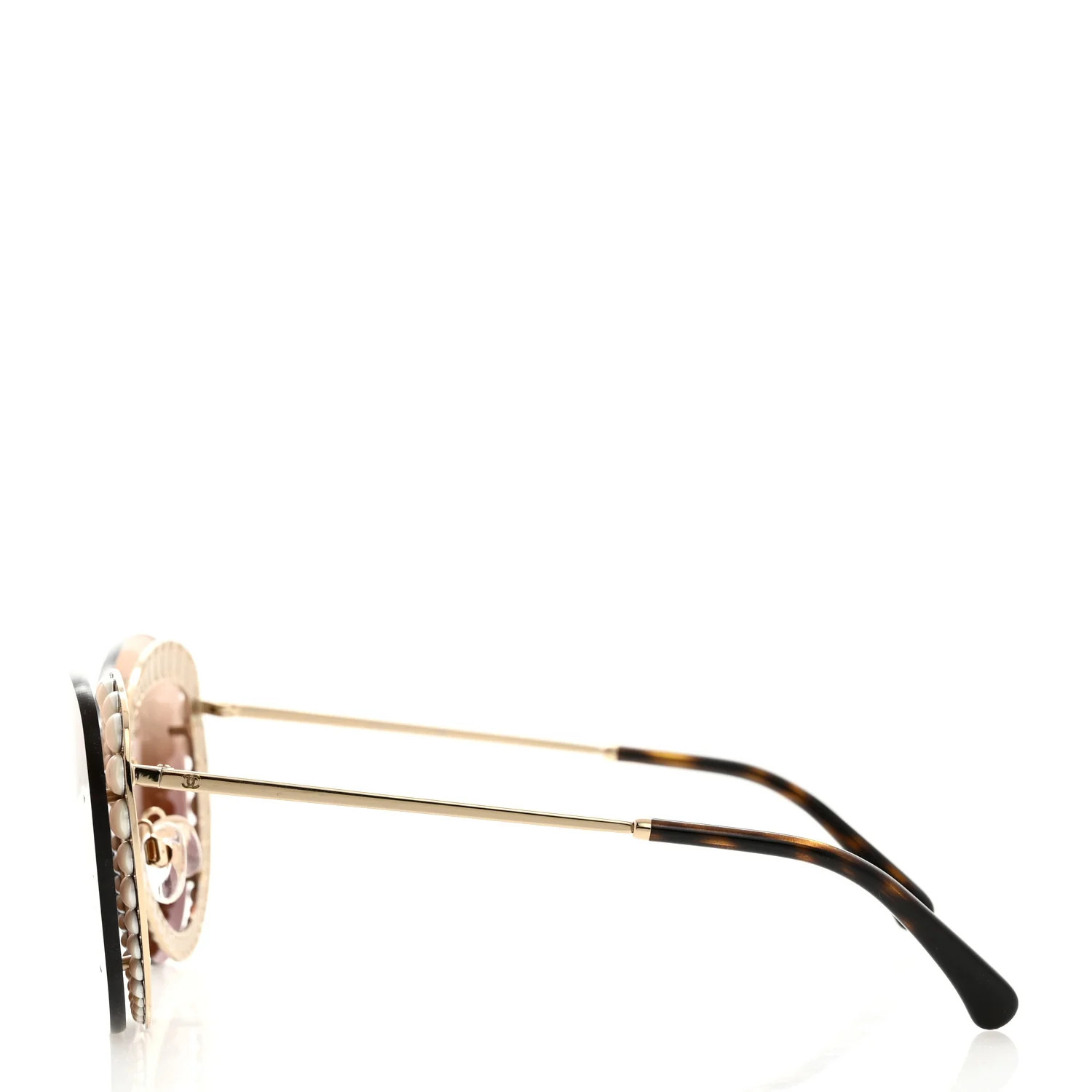 Acetate Metal Pearl Butterfly Sunglasses 4236-H Brown | FASHIONPHILE (US)
