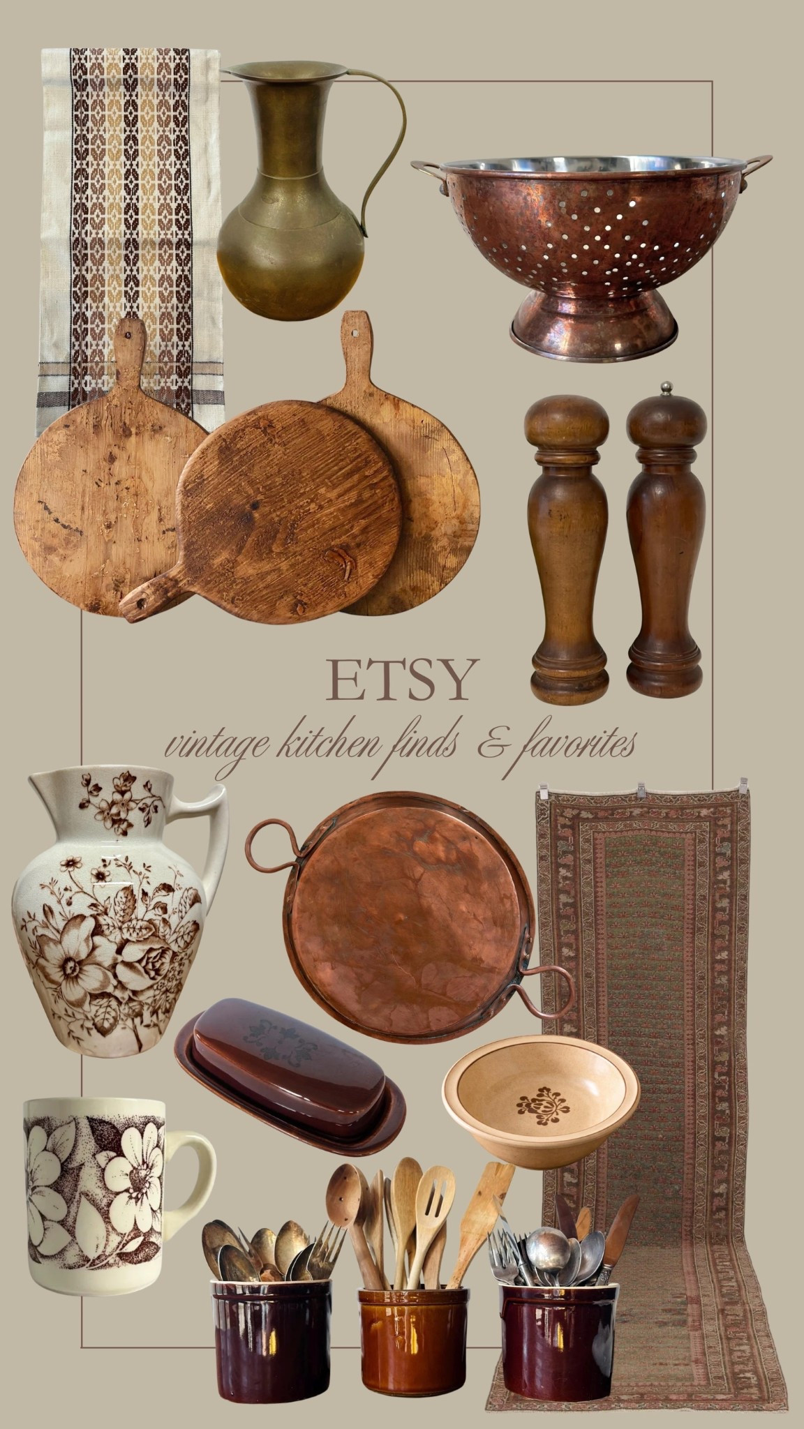 Vintage kitchen from Etsy! 🤎 Love these wooden and vintage finds for a pretty antique kitchen  

#LTKHome