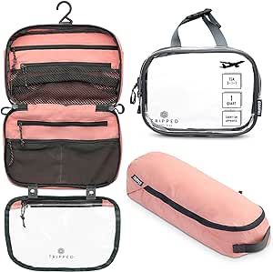 Toiletry Bag Kit Set: Hanging Travel Toiletry Bag + 311 TSA Cosmetic Liquid Bag + Ultralight Acce... | Amazon (US)