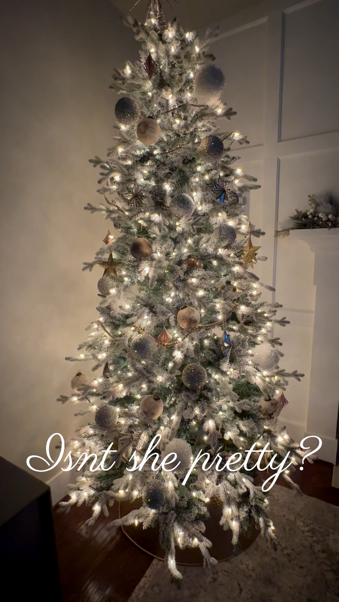 This magical, snow-dusted tree adds a touch of winter wonder to holiday decor. Love styling this room with Winter White and gold decor!

#FlockedTree #ChristmasTree #HolidayDecor #WinterWonderland #CozyVibes #ChristmasInspo #DeckTheHalls

#LTKHome #LTKSeasonal #LTKHoliday