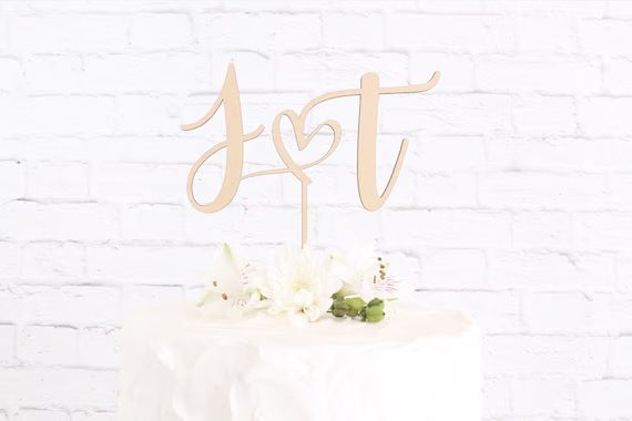 Initials Cake Topper, Wedding Cake Topper, Cake Topper for Wedding, Personalized Cake Topper, Cus... | Etsy (US)