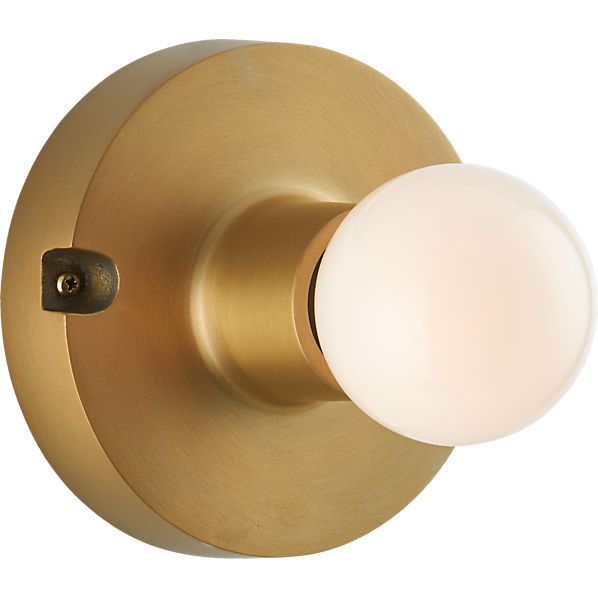 brass flush mount lamp | CB2