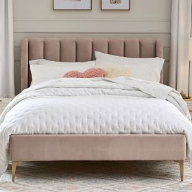 Avalon Channel Stitch Upholstered Bed | Pottery Barn Teen
