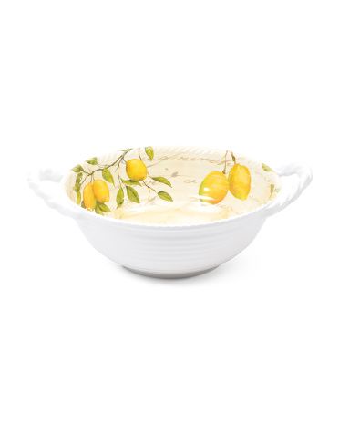 Melamine Lemon Zest Bowl With Handles | TJ Maxx