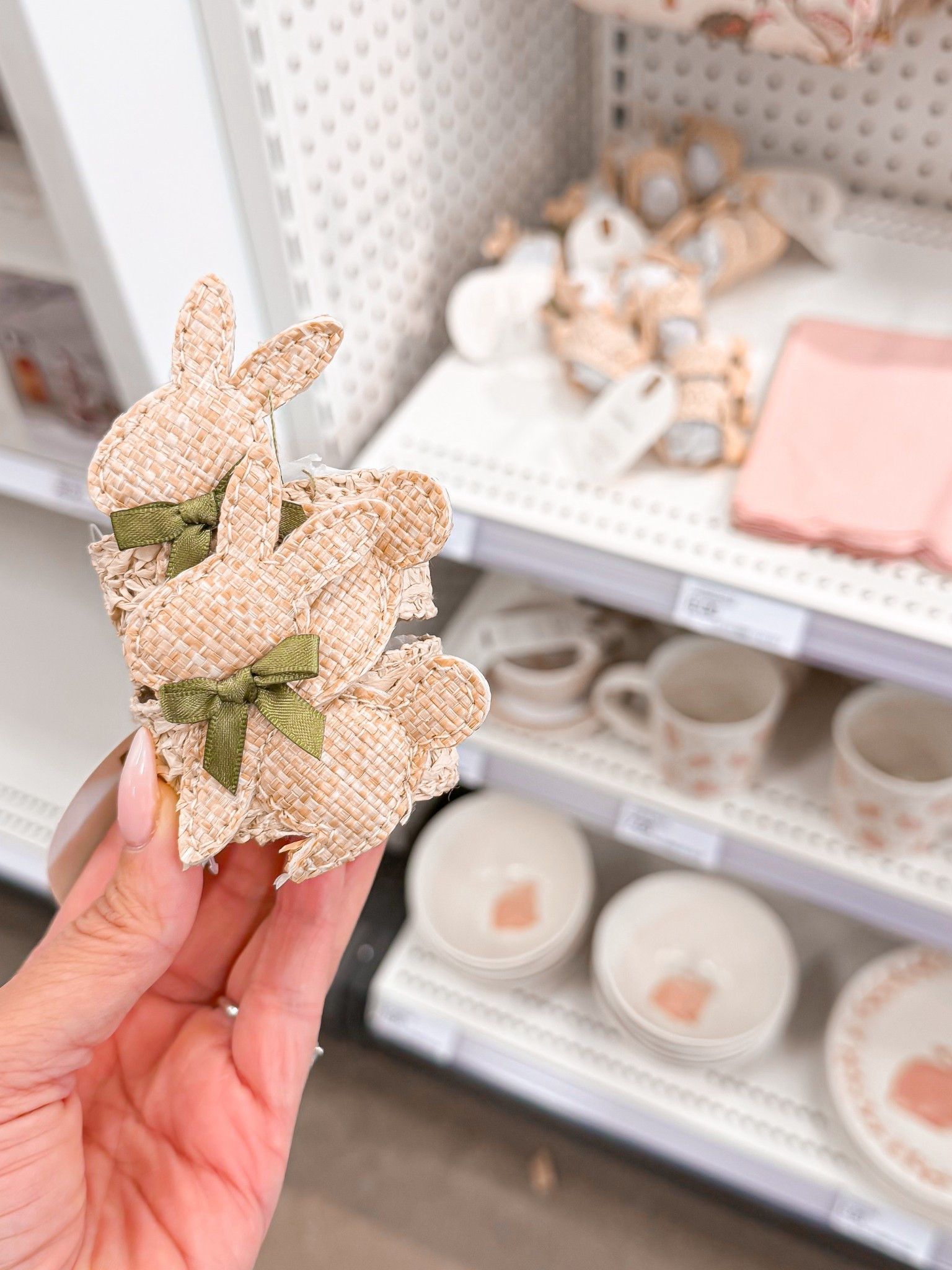 these feel like vintage easter in the best way 🐰

The little green bow detail is what got me. They’re soft, neutral, and would look so good layered with gingham or pastel napkins.

Also $10 for the pair, so they’re an easy way to add personality without going overboard.

target easter decor, vintage easter table, bunny napkin ring, neutral spring decor, easter tablescape ideas, hosting essentials

#LTKSeasonal #LTKHome #LTKdayinmylife