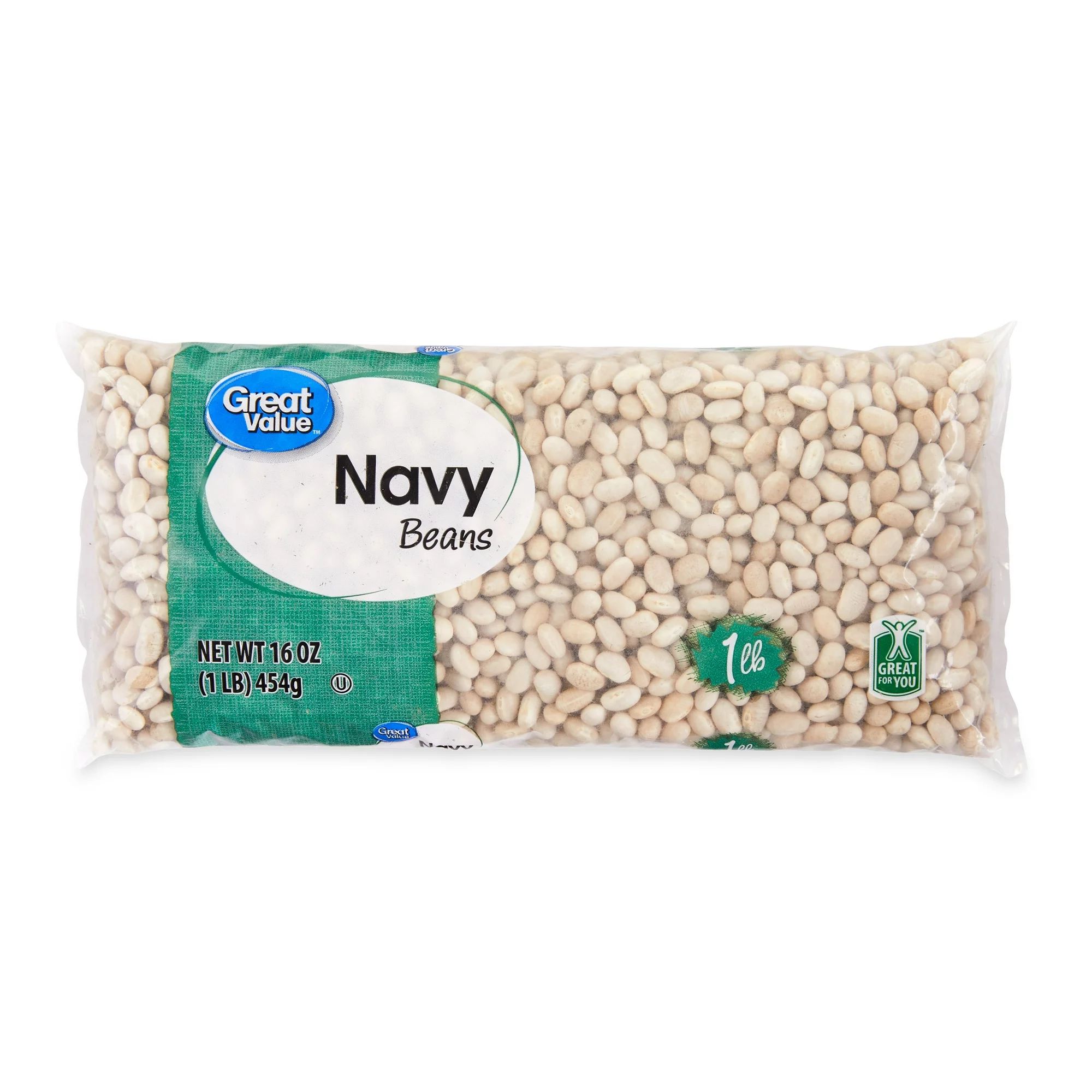 Great Value Navy Beans, 1 lb | Walmart (US)