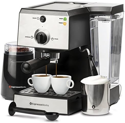 7 Pc All-In-One Espresso Machine & Cappuccino Maker Barista Bundle Set w/ Built-In Steamer & Frot... | Amazon (US)