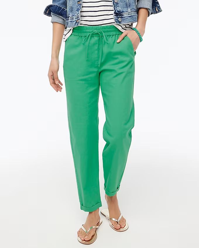 Linen-cotton drawstring pant | J.Crew Factory