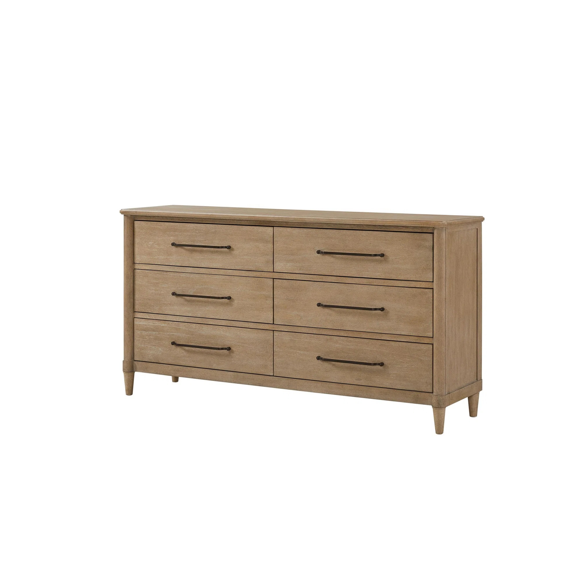 Casual 6 Drawer Dresser Sand Finish | Wayfair North America