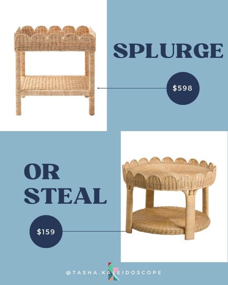 Splurge or steal? 

Serena & Lily, TJ Maxx, table, rattan table, table, coastal 

#LTKFind #LTKstyletip #LTKhome