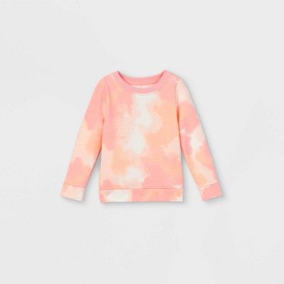 Toddler Girls' Tie-Dye Sweatshirt - Cat & Jack™ Pink | Target