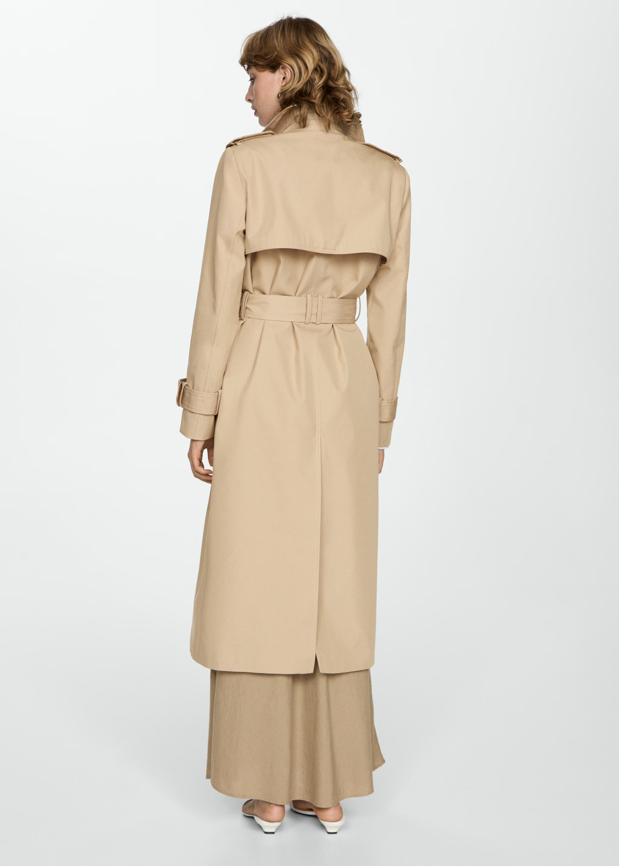 Double-breasted cotton trench coat | Mango (US/MX/AU)