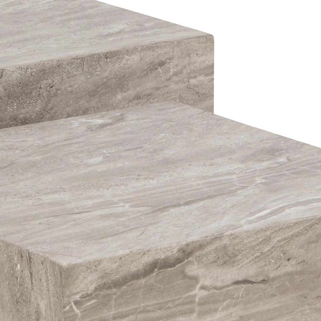 Dice Coffee Table Set in Grey Marble | Debenhams UK