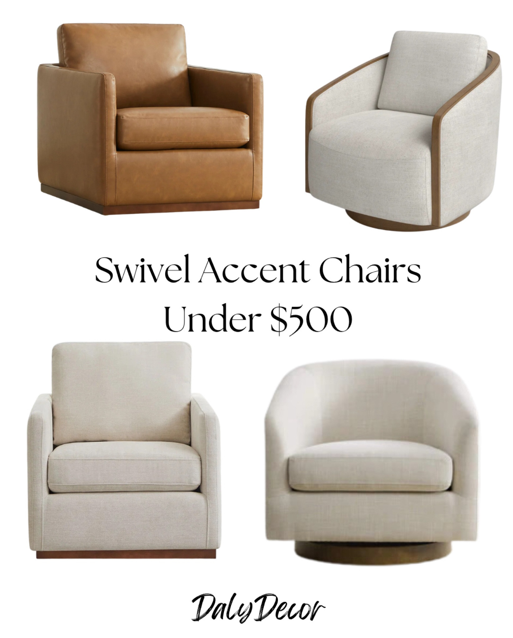 Swivel Accent Chairs Under $500

#LTKstyletip #LTKhome