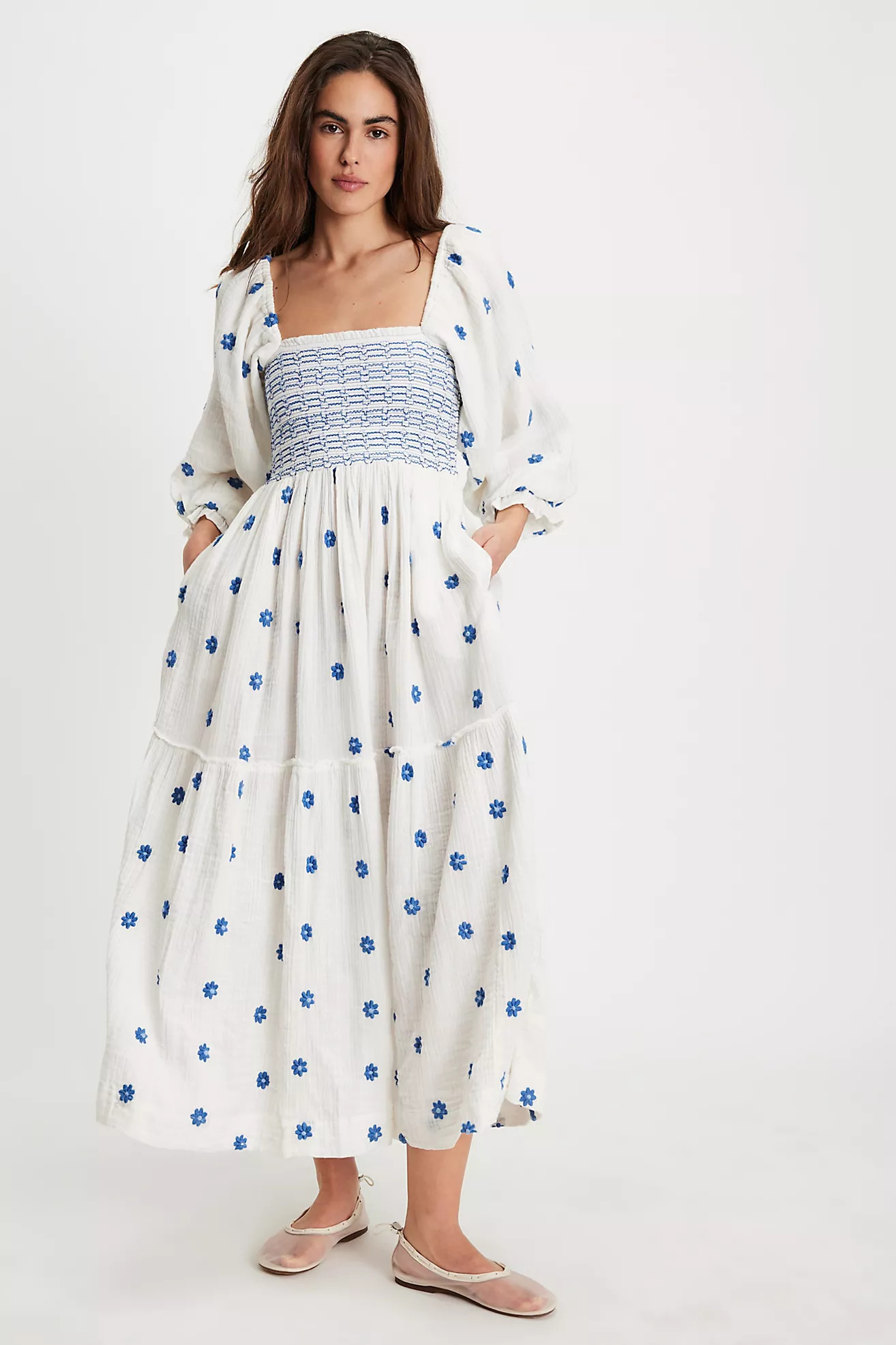 Dahlia Embroidered Maxi Dress | Free People (Global - UK&FR Excluded)