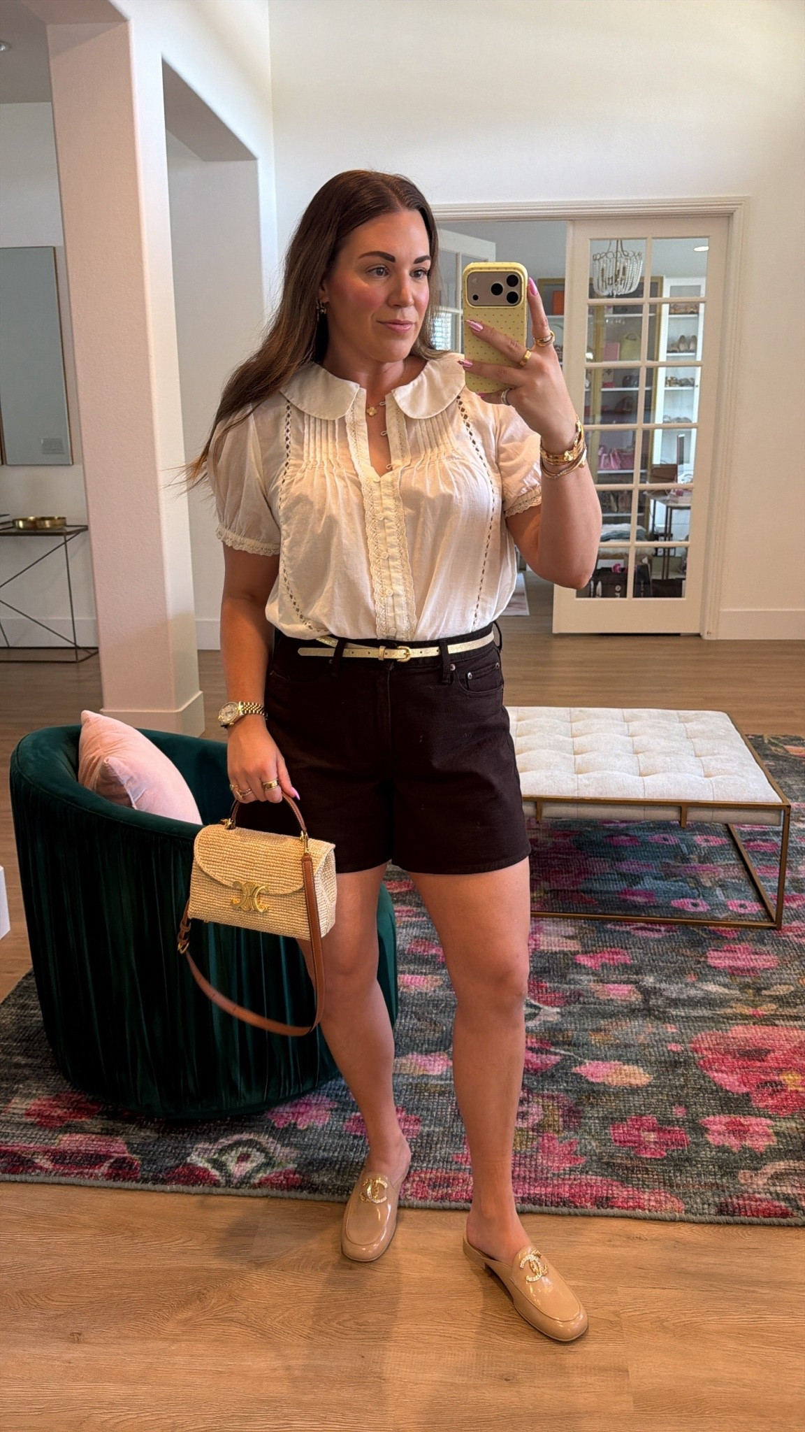 curvy midsize summer look! wearing size medium in cream blouse, size 30 in chocolate brown denim, and size medium in thin gold belt

#LTKxAbercrombie #LTKSeasonal #LTKMidsize
