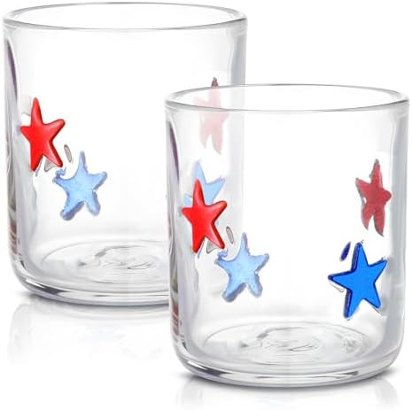 SiliFine Icon Juice Glasses, 14oz 250th Anniversary Stemless Wine Drinking Juice Glass Cup for In... | Amazon (US)