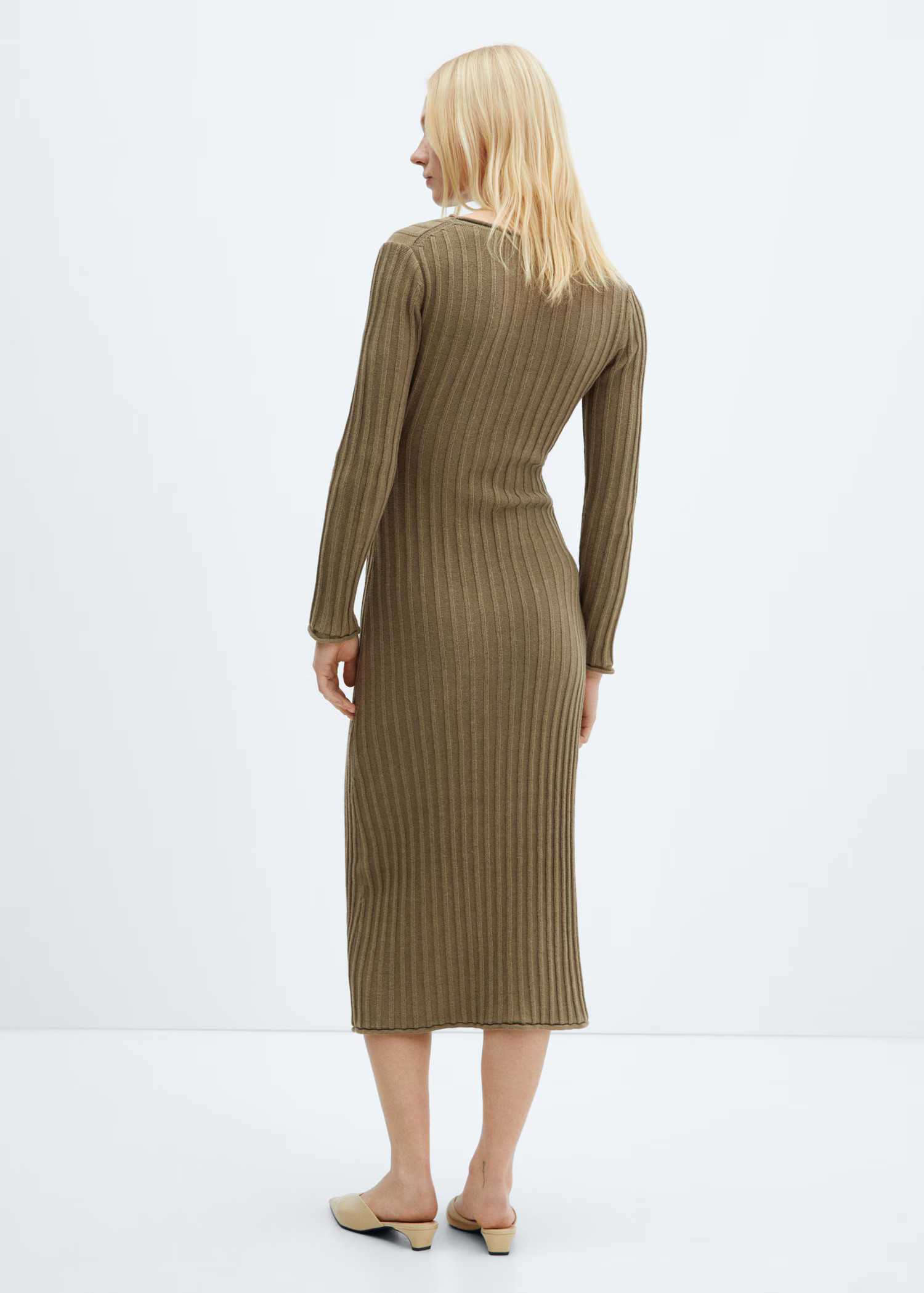 Ribbed knit dress | MANGO (UK)