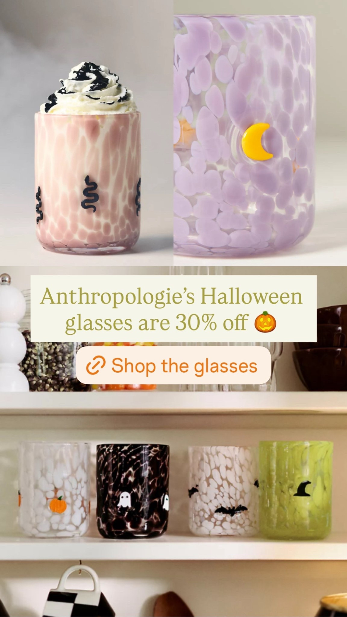 Anthropologie Halloween icon glasses are 30% off! Halloween decor on sale 

Moon decor / ghost decor / snake decor / anthro glasses

#LTKSaleAlert #LTKHome #LTKFindsUnder50