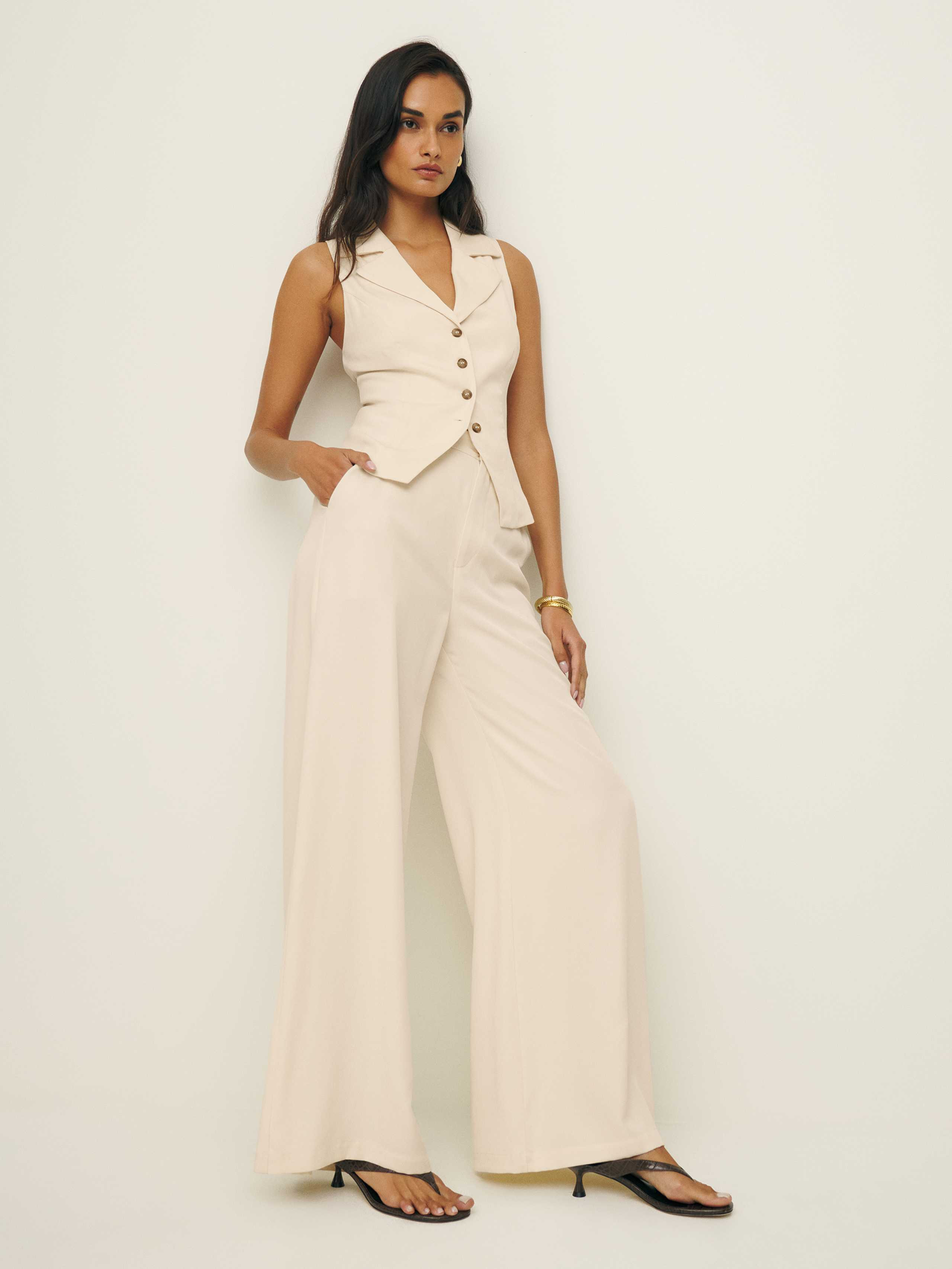 Reformation Taryn Two Piece Ivory 12 | Reformation (Global)