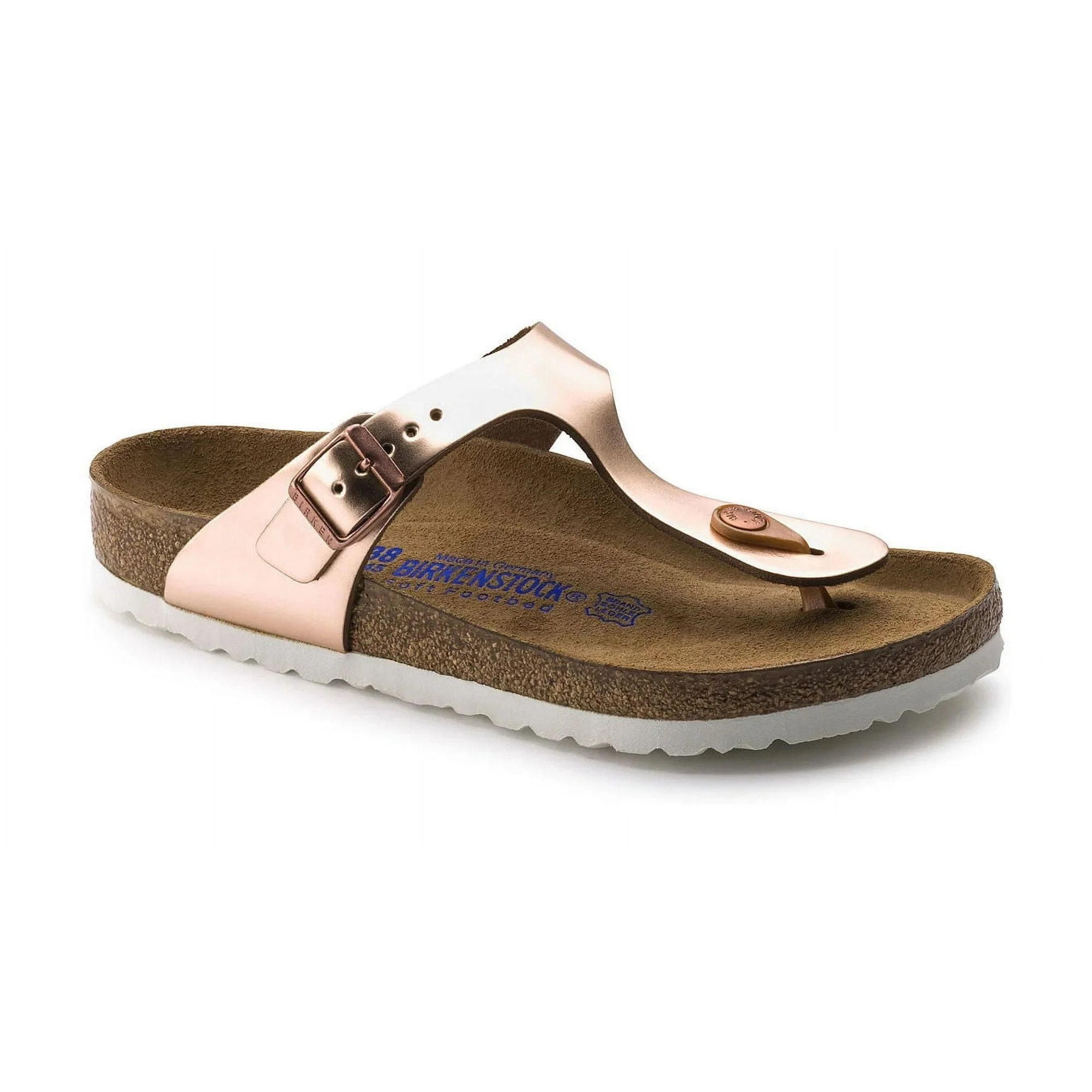 Birkenstock Gizeh Soft Footbed Metalic Sandals - Walmart.com | Walmart (US)
