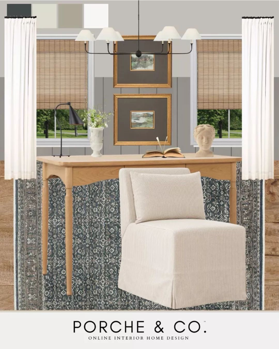 Where tradition meets timeless style — this modern classic home office blends rich textures, warm tones, and elevated details for a space that feels both grounded and inspiring. shop every curated piece here. 🖋️📚 #ModernClassic #TraditionalWithATwist #HomeOfficeInspo #LTKHome #porcheandco

#LTKHome #LTKStyleTip