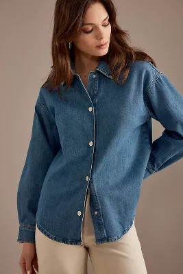 Selected Femme Emma Long-Sleeve Denim Shirt | Anthropologie (UK)
