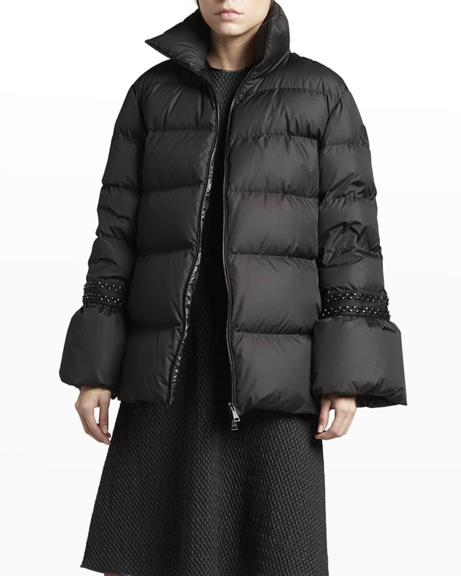 Moncler Barroude Bell-Sleeve Puffer Jacket | Neiman Marcus