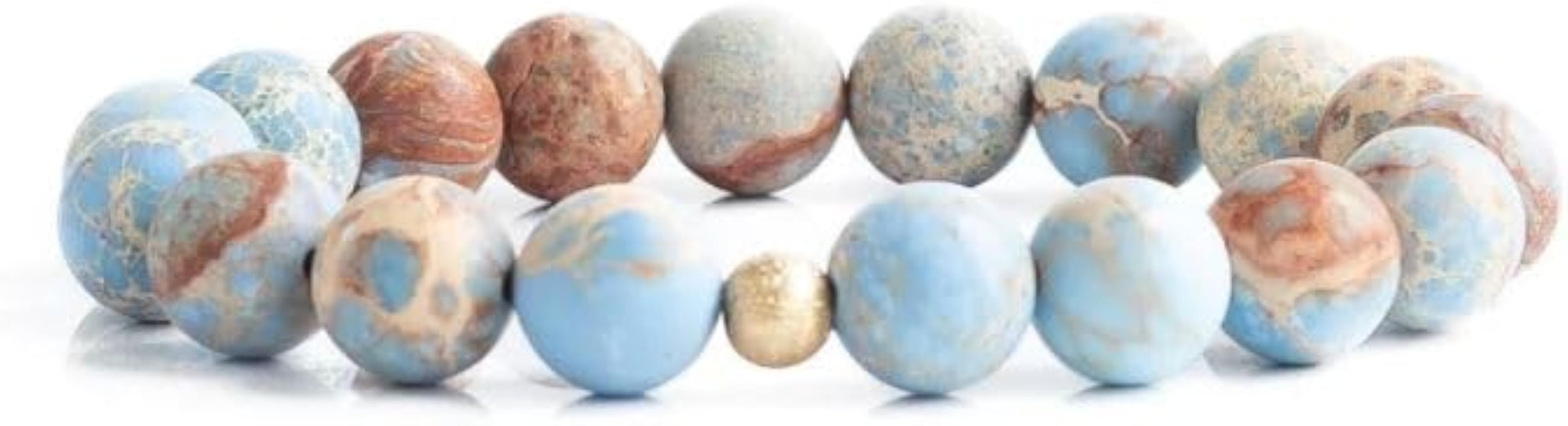 Lenny & Eva Core Gemstones Bracelet Collections Stretch Genuine Semi-Precious Bracelets, 10mm | Amazon (US)