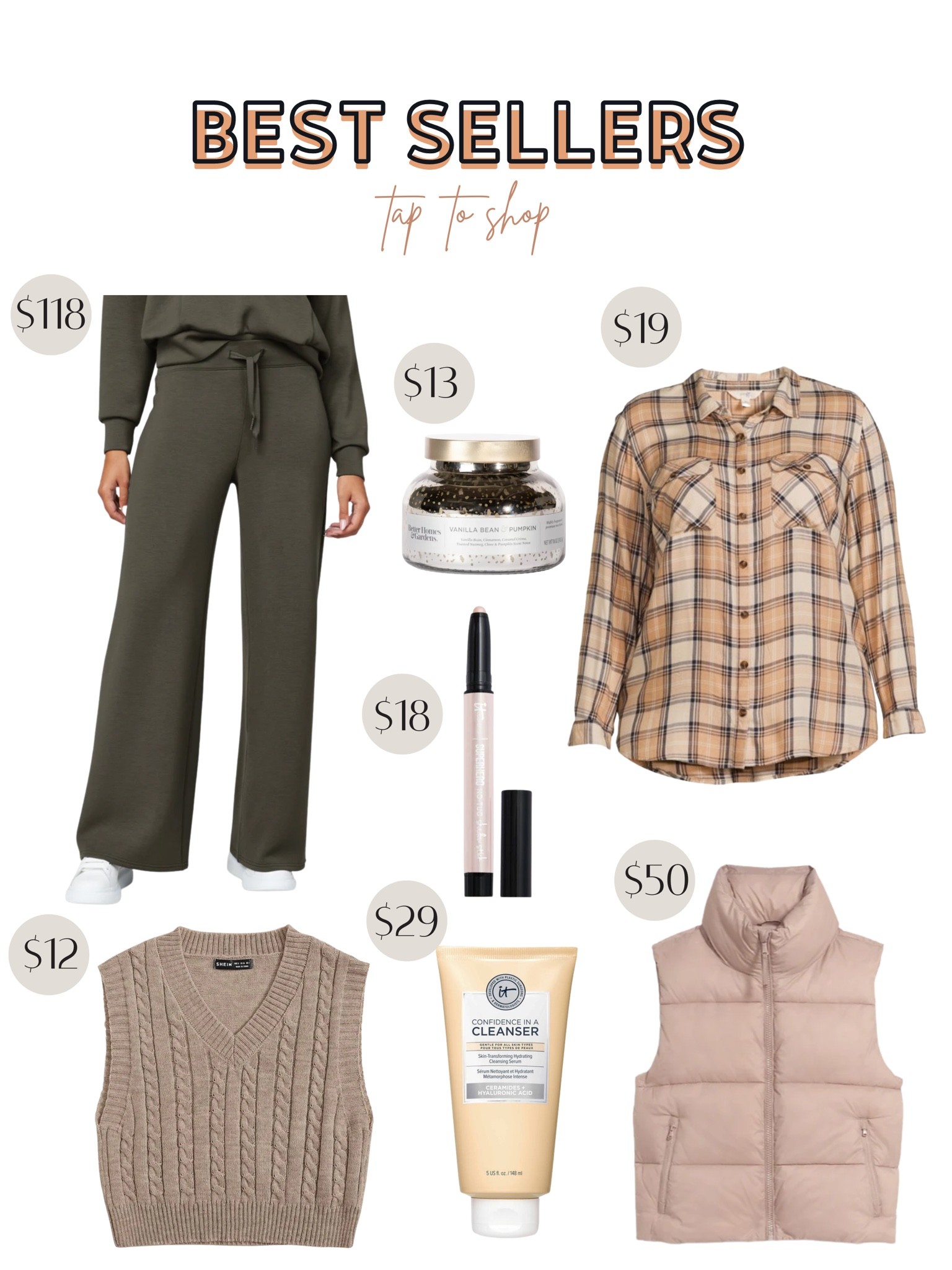 Best sellers, top sellers 

#LTKSeasonal #LTKunder50 #LTKunder100