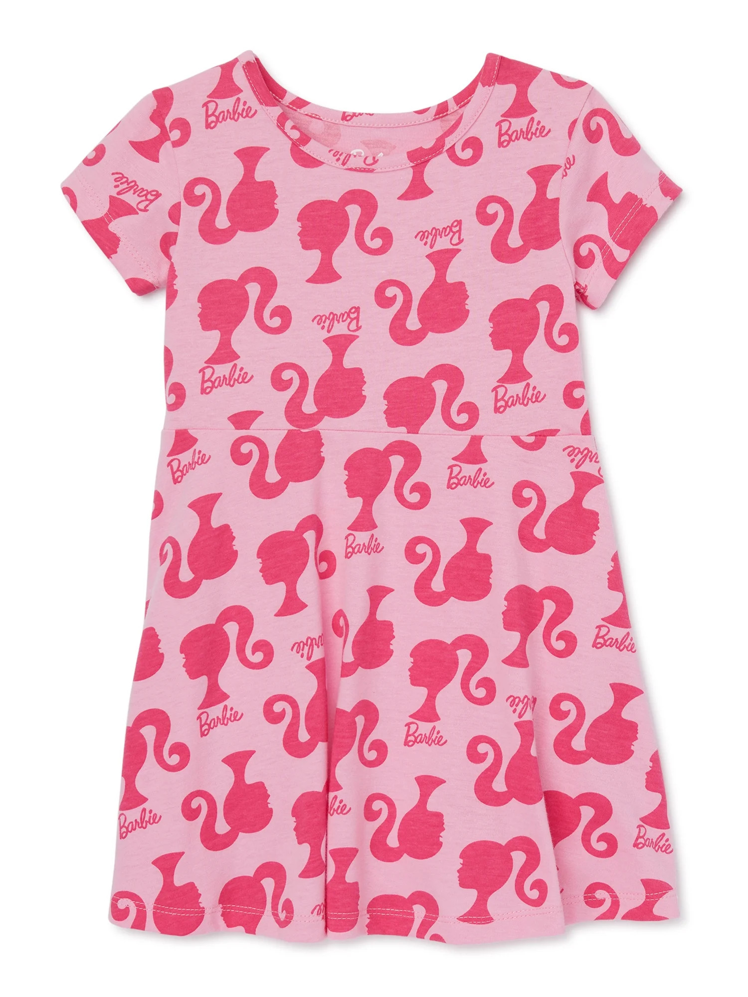 Barbie Toddler Girl Print Skater Dress, Sizes 12M-5T | Walmart (US)