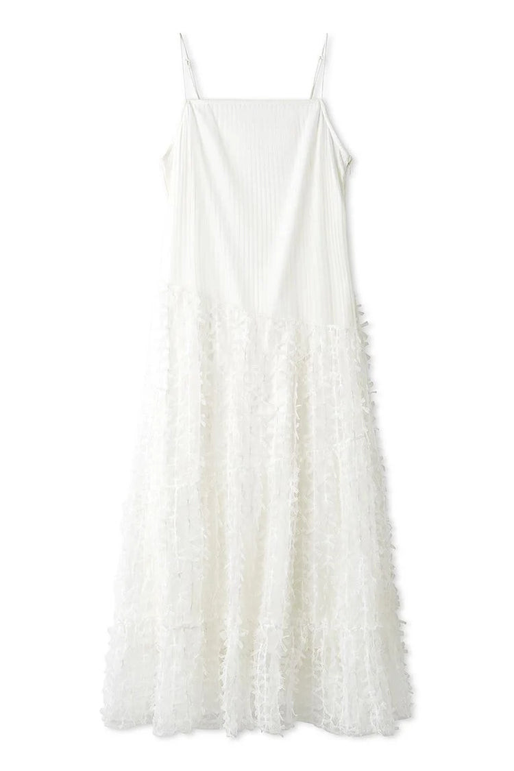 Pleated Varie Tiered Maxi Knit Dress | Snidel