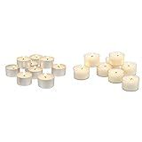 Stonebriar Long Burning Tea Light Candles, 6 to 7 Hour Extended Burn Time, White, Unscented, Bulk 20 | Amazon (US)