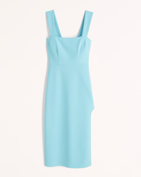 Wide Strap Slim Midi Dress | Abercrombie & Fitch (US)