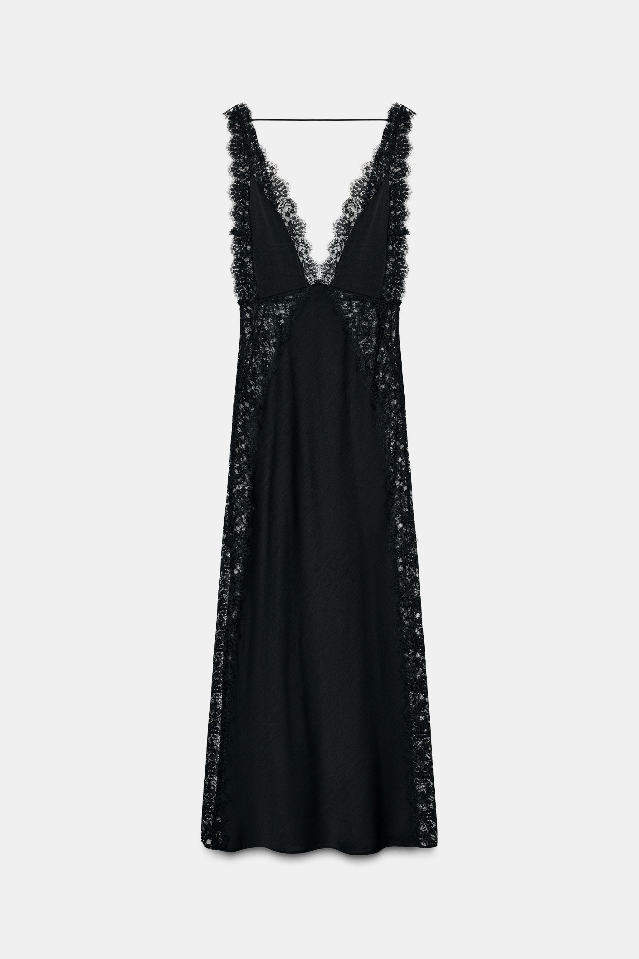 SATIN LACE DRESS ZW COLLECTION LIMITED EDITION | Zara US