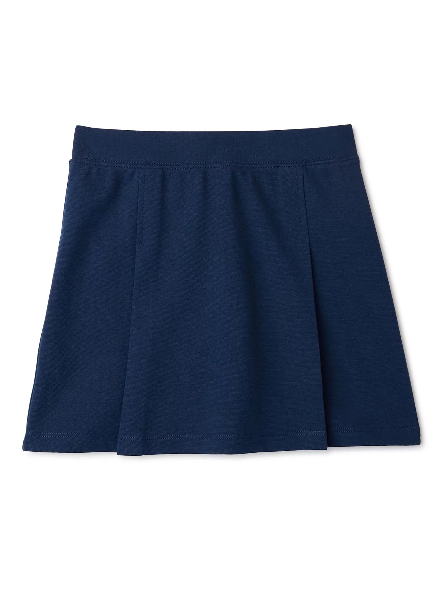 Wonder Nation Girls School Uniform Stretch Ponte Knit Scooter Skirt, Sizes 4-16 & Plus - Walmart.... | Walmart (US)