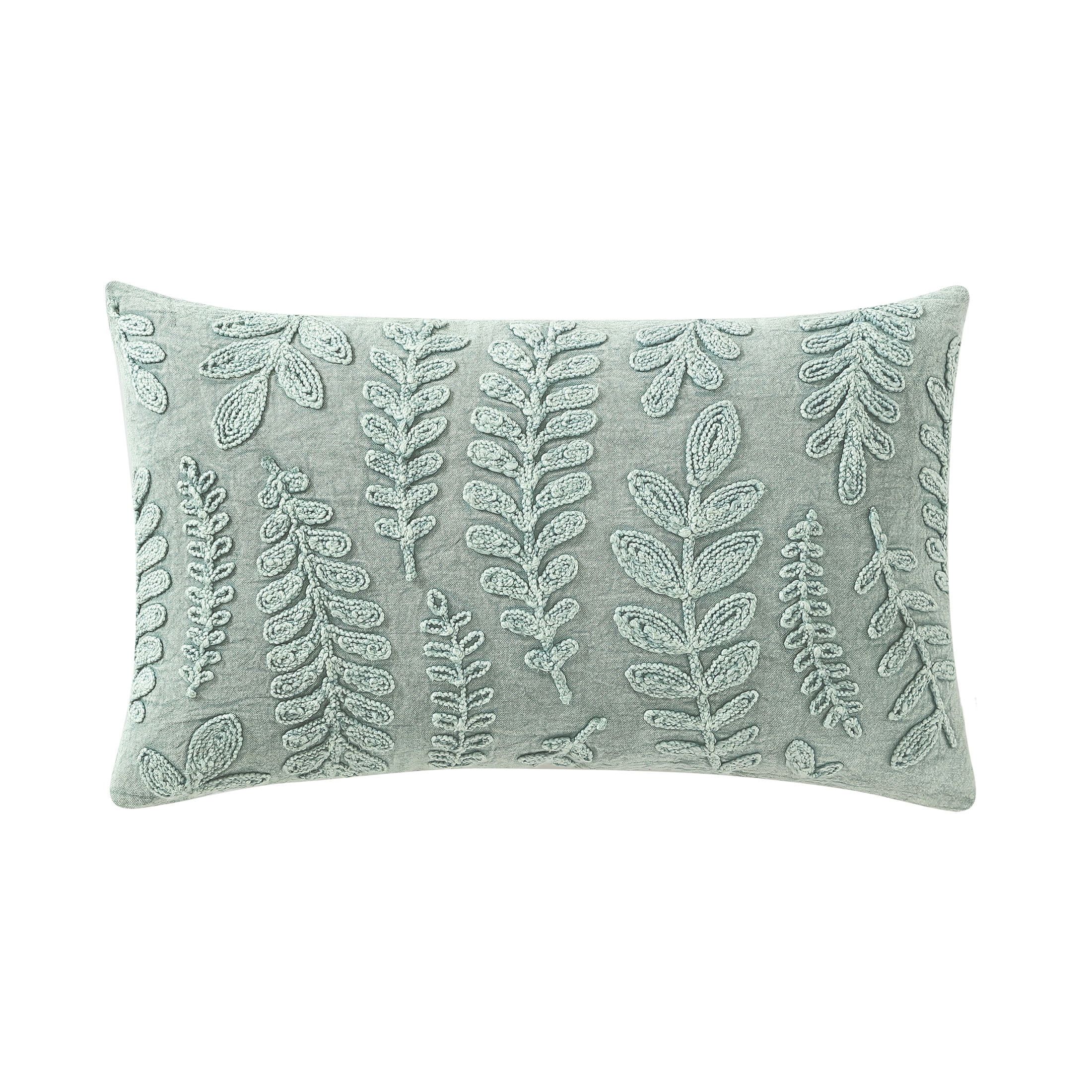 Better Homes & Gardens, Sage Embroidered Botanical Decorative Pillow, Oblong, 14" x 24", Sage, 1 ... | Walmart (US)