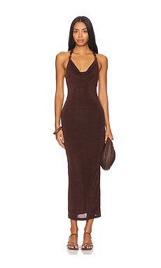 Runaway The Label Enora Maxi Dress in Espresso from Revolve.com | Revolve Clothing (Global)
