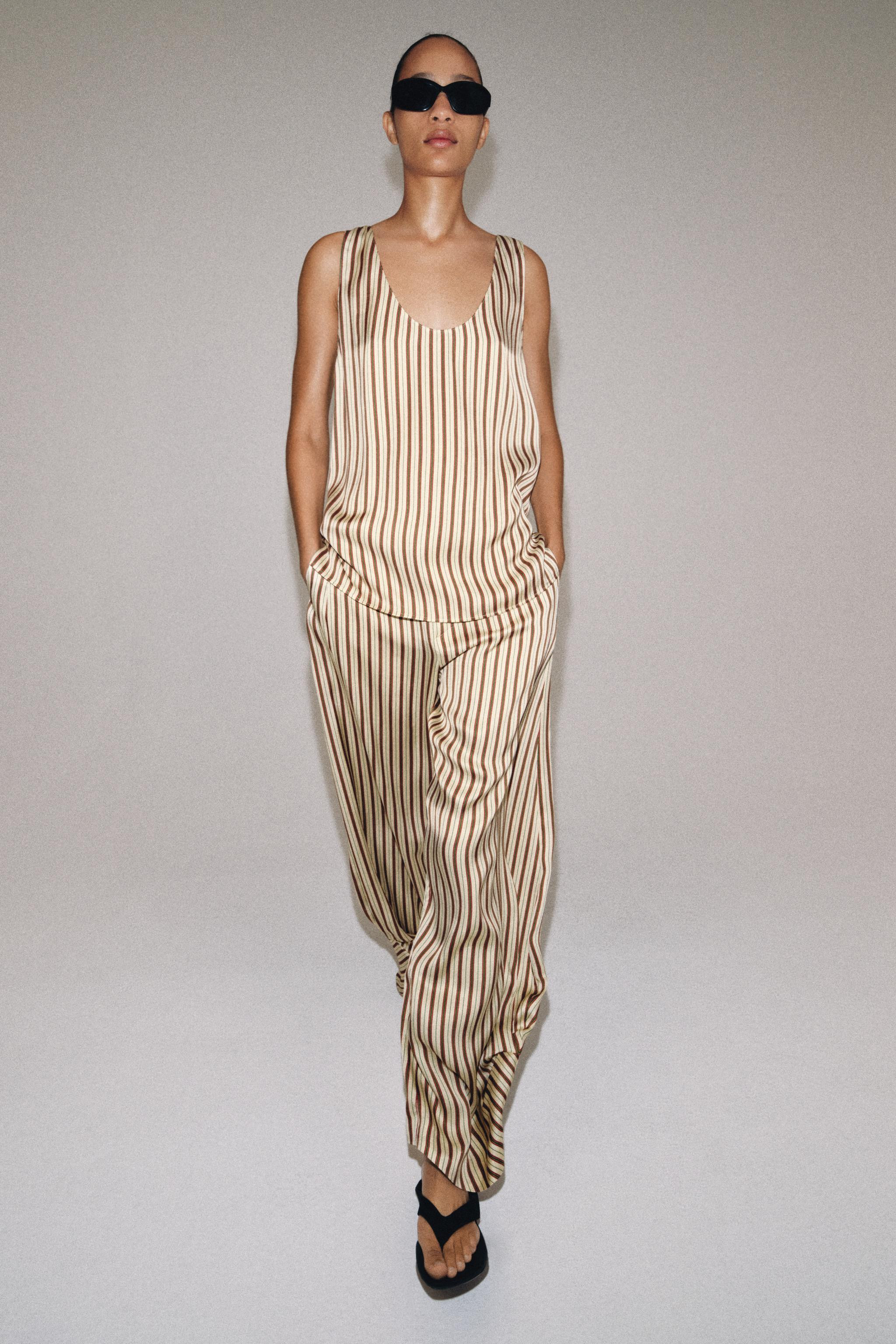 ZW COLLECTION STRIPED BALLOON PANTS | Zara US