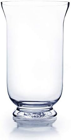 WGV Unique Bouquet Vase, 7" W, 12" H, Clear Short Hurricane Glass Candle Holder, Floral Planter T... | Amazon (US)