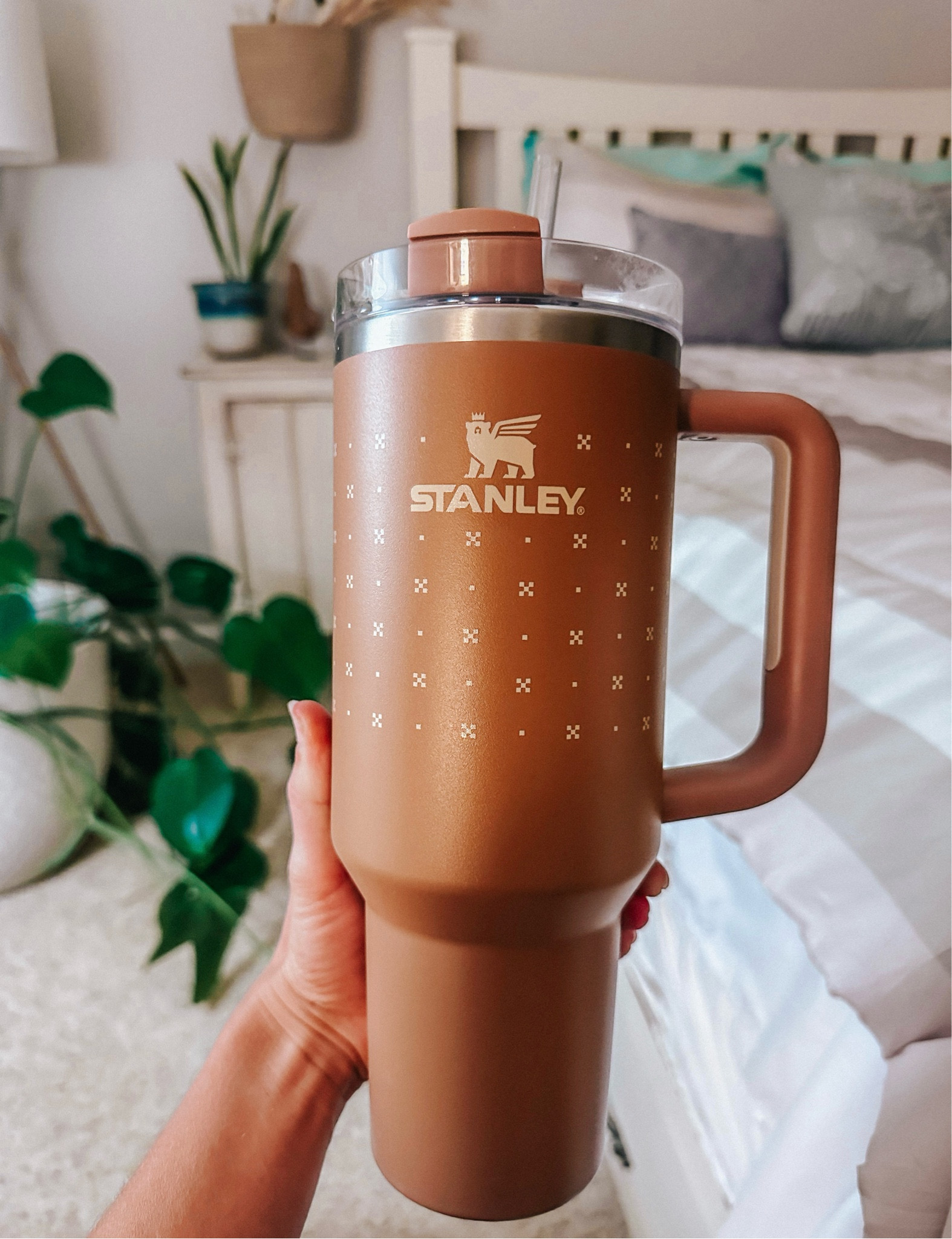 Newest emotional support cup 😆 Stanley 40 oz Stainless Steel H2.0 FlowState Quencher Tumbler - Hearth & Hand™ with Magnolia. In love with this deep clay orange color for fall 🍂🍃🍁

#LTKActive #LTKFitness #LTKSeasonal