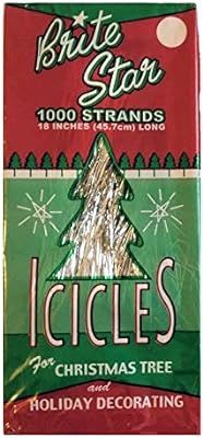 Brite Star Tinsel Icicles, 1000 Strands Per Package | Amazon (US)