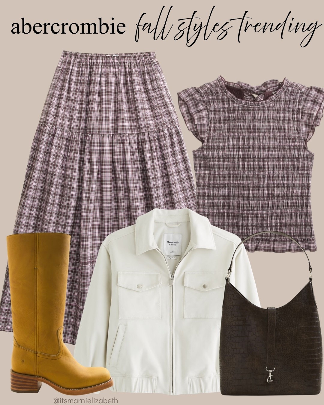 Fall style inspo 🤎 fall wardrobe Abercrombie new arrivals plaid